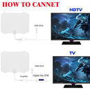 Indoor TV Antenna White 80 Miles w/ Signal Amplifier Digital HDTV Antenna