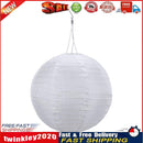 8 inch LED Round Solar Lantern Waterproof Pendant for Garden Decor (White) Newly