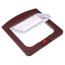 Lockable Cat Flap Door Kitten Dog Pet Lock Suitable for Any Wall Coffee