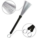 Drum Sticks Brushes Kit?Jazz Folk Acoustic Music w/ velvet black bag V4Y8
