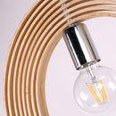 Base Roating Adjustable Shape Chandelier LED Wooden Ceiling Hanging Light Round