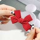Red Bowknot Wave Point Cute Hair Rope Head Rope Double Horsetail Headwear