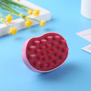 Shower Hair Washing Shampoo Brush Silicone Teeth Head Massage Brush (Pink) Newly
