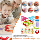 Montessori Pillar Collage Toys Children's Wooden Educational Enlightenment Toys`
