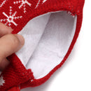 Party Decoration Pet Dog Christmas Stockings Knit Hanging Bone Shape Stockings
