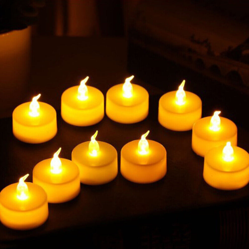 6pcs Battery Operated LED Tea Lights Candles Flameless Wedding Party Home Decor