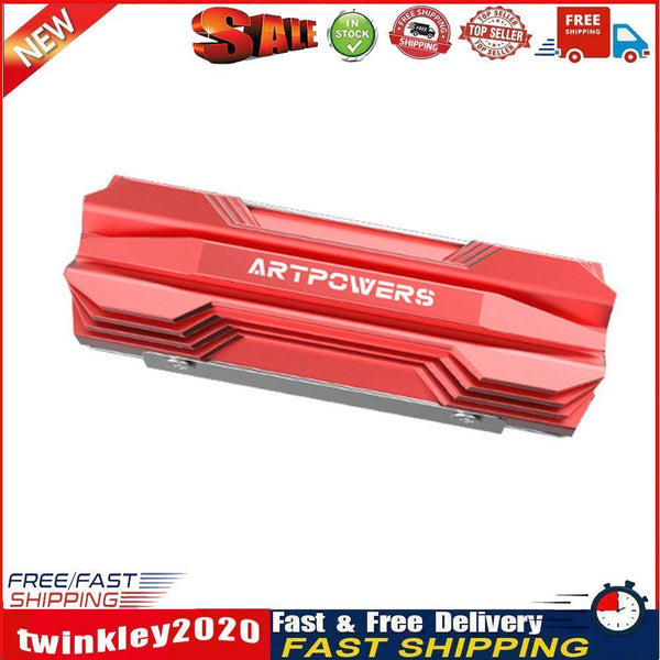SSD Heatsink Cooler Aluminum M.2 2280 NVME Solid State Disk Radiator (Red) Newly