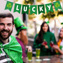 St Patricks Hanging Supplies Set Shamrock Lucky Garland Banner and Swirls