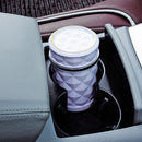 Car Ashtray with LED Lights Auto Cigarette Container Holder Box (White) Newly