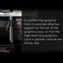 Desktop Graphics Card Brace Adjustable Aluminum Video Card Holder (Black) Newly