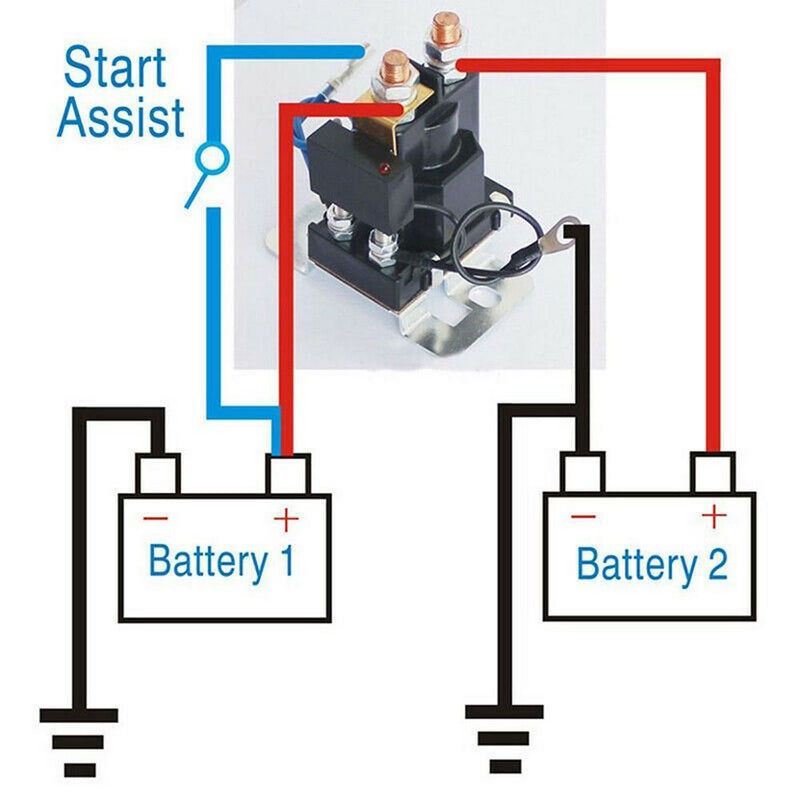 Dual Battery Isolator 12V AMP 500A Relay On/Off Power Switch Car Starter