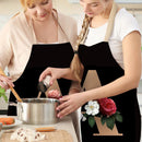 Letter A Linen Kitchen Apron Waterproof Oilproof Cooking Pinafore (82X68CM)