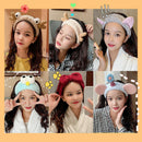 Women Girl Fleece Bows Headbands Soft Warm Bandana Hair Animal With Turban B3O7