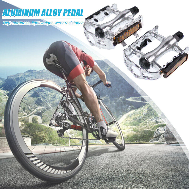 Mountain Bike Pedals Ultralight Aluminum Alloy Reflector Bicycle Flat Pedals