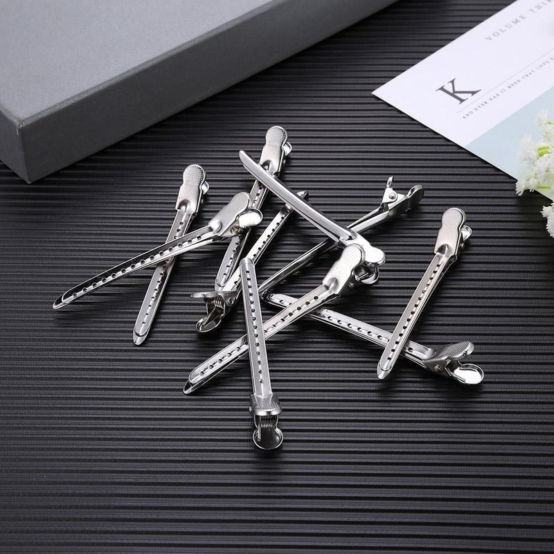 10pcs Hairdressing Duck Mouth Hair Clips Positioning Hairpins (Round Head) Newly