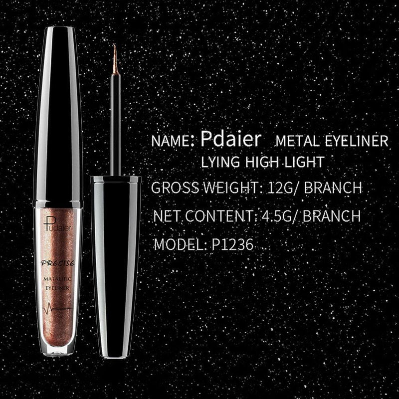 16 Colors Liquid Eyeliner Waterproof Lasting Metallic Shimmer Eye Liner (02