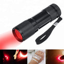 Red LED Light Flashlight 700nm Powerful Waterproof Infrared Vein Finder Torch