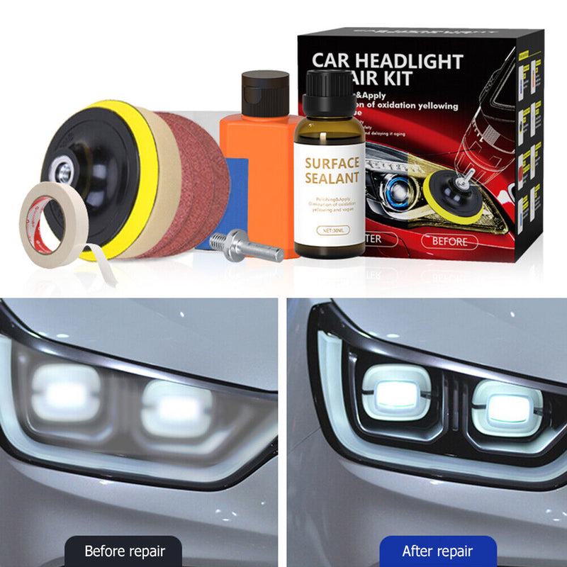Car Headlight Repair Tool Set Car Headlight Restoration System -