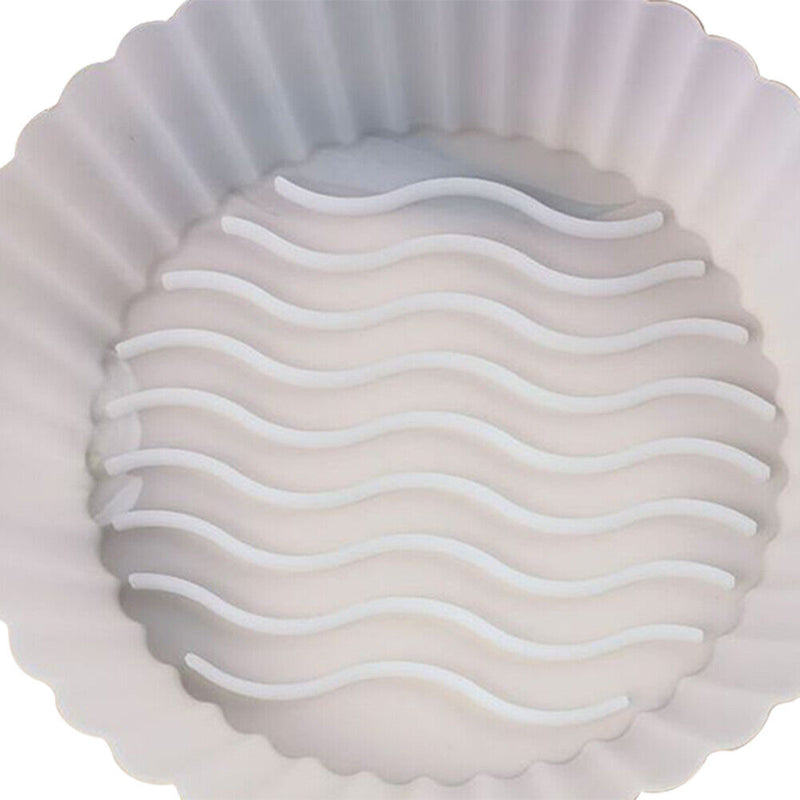 Silicone Air Fryer Liner Non-Stick Fryer Basket Steamers Oil Mat (White) Newly