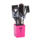 Hairdressing Scissors Holder Storage Box Hair Clips Comb Organizer (Red) Newly
