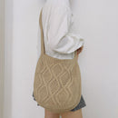Fashion Knitted Shoulder Bags for Women Large Capacity Shopping Crossbody Bags