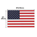 Sewn Stripes Country American Flag USA Flags Independence Day Embroidered Stars