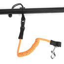 Elastic Kayak Canoe Paddle Leash Surfboard Surfing Safety Rope (Orange)