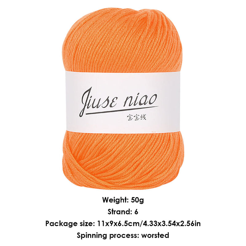 50g/roll 6-strand Pure Cotton Thin Yarn Crochet Hand Stitching Knitting Threa