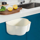 Hanging Storage Basket Organizer Trash Can Shelf Home Kitchen Tool (White) Newly