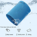 Wrist Sweatband Tennis Sport Wristband Volleyball Gym Wrist Brace (Blue) Newly