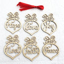 Hot Craft Hollow Rustic Hanging Ornament Christmas Decorations Xmas Tree Wood