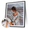 Frameless Oil Paint By Numbers DIY Girl Back Picture Craft Kit for Living Room