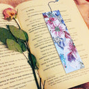DIY Flower Special Shape Diamond Painting Creative Leather Bookmark with Tassel