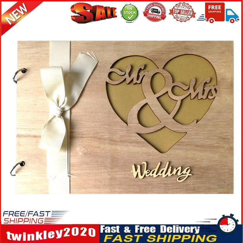20pcs Wooden Guest Book Signs Wedding Marriage Guestbook Decor (JM01457) Newly