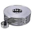 Stainless Steel Warmer Tea Coffee Teapot Candle Light Heater Holder Round Base