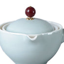 Portable Chinese Gongfu Kung Fu Tea Set Rotating Ceramic Teapot Teaware (I)