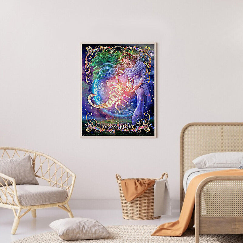 5D DIY Full Square Drill Diamond Painting 12 Constellations Art Craft Mosaic