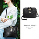 Shell Shoulder Handbag Women Shining Sequins PU Leather Messenger Bag/Black