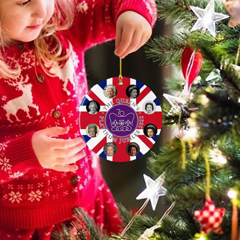 Jubiläums-Ornament, Platin-Jubiläumsartikel, Platin-Jubiläumskugel der Königin.