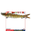 Fishing Lures Slow Sinking Multi Jointed Bionic Lures with Hook (08) Newly