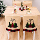 Christmas Dining Room Chair Back Cover Ornament Xmas Theme Party Indoor Decor`