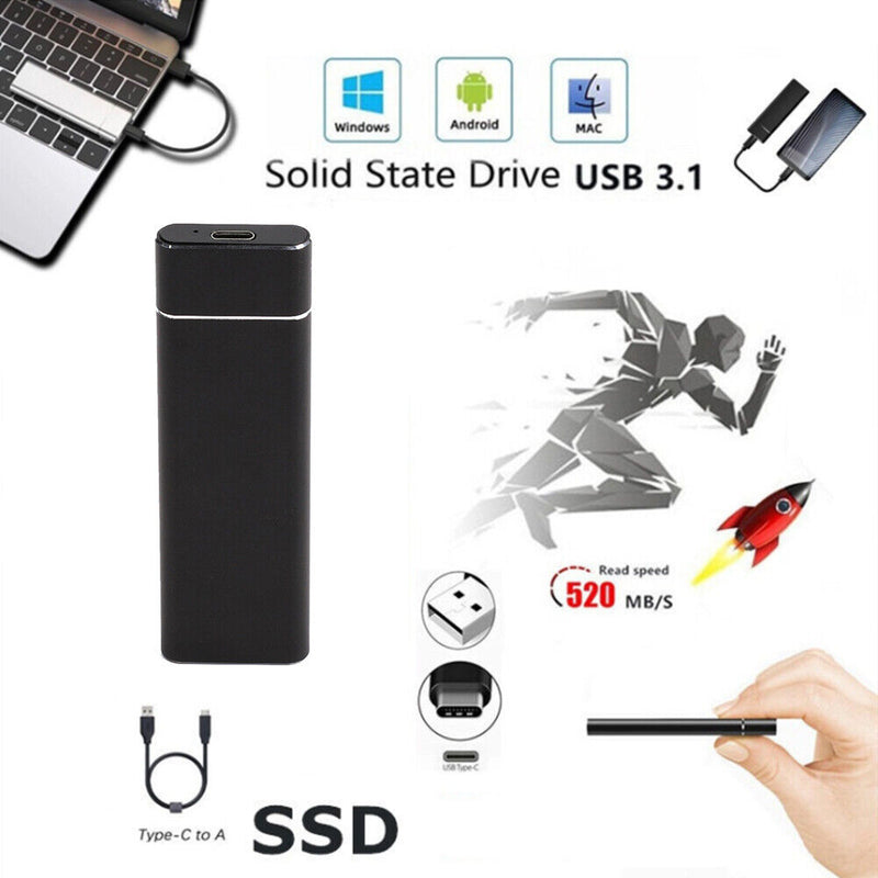 Mini Hard Drive Type-C External SSD Mobile Solid State Drive Disk (16GB)