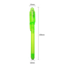 2 in 1 Luminous Light Invisible Ink Pen UV Kids Drawing Magic Pens (Green) Newly