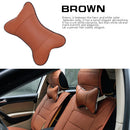 Universal Car Elastic Headrest Automobile Seat Neck Support Pillow (Brown) Newly