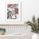 5D Two Donkey Mosaic Diamond Painting Drawing Full Round Drill DIY Art Handcraft