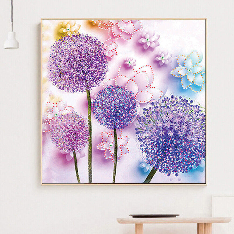 5D DIY Art Dandelion Part Special Shaped Drill Diamond Painting Kit (YX044)