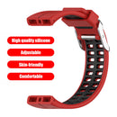 Silicone Watch Band for Polar V800 Replacement Wrist Strap (Red Black) Newly