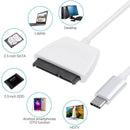 Super Speed USB3.1 Type-C to 22 Pin SATA Hard Drive Adapter Cable Converter