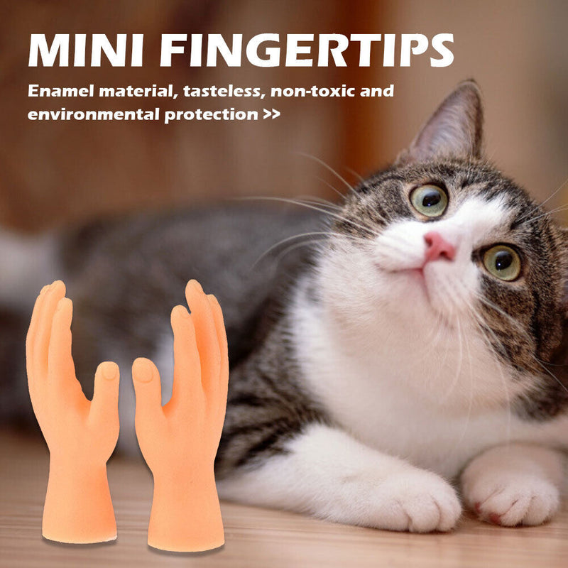 1 Pair Soft Plastic Safety Small Simulation Hands Puppet Pet Interactive To
