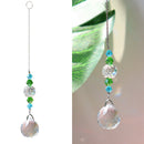 Crystal Glass Clear Chandelier Pendant Faceted Prism Part Hanging Decor (A)